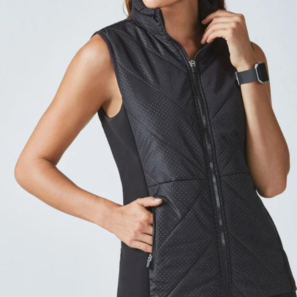 Fabletics Sedona Black Puffer Vest